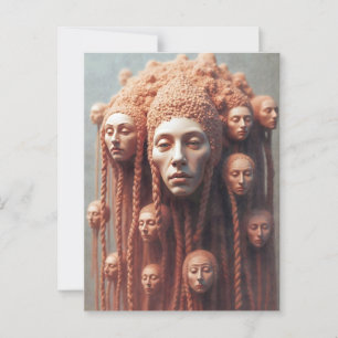 Carte Postale Les multiples visages dans