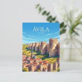 Carte Postale Les Murs d'Ávila Espagne (Debout devant)