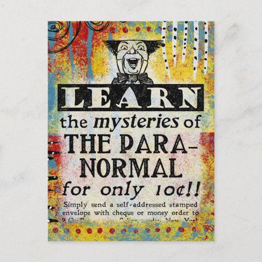 Carte Postale Les Mystères du Paranormal - Drôle de Publicité Vi (Devant)