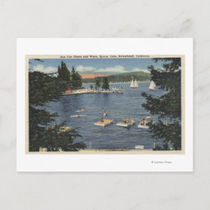 Carte Postale Les nageurs profitent de chars et de sports