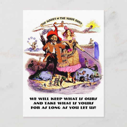 Carte Postale Les nantis et les démunis (Devant)