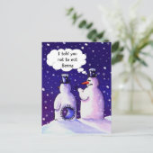 Carte Postale Les neigeurs ne mangent pas de haricots (Debout devant)