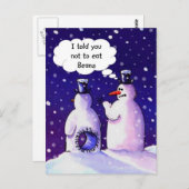 Carte Postale Les neigeurs ne mangent pas de haricots (Devant / Derrière)