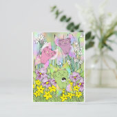 Carte Postale Les Nekos de la fée du printemps (Debout devant)