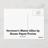 Carte Postale Les Nénuphars de Vermeer (Dos)