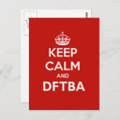 Carte Postale Les Nerdfighter gardent le calme et DFTBA (Devant / Derrière)