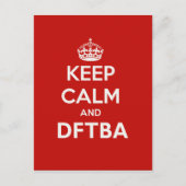 Carte Postale Les Nerdfighter gardent le calme et DFTBA (Devant)