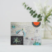 Carte Postale Les neutrinos sont la Gravité, (Debout devant)