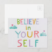 Carte Postale Les nuages magiques croient en toi-même (Devant / Derrière)