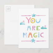 Carte Postale Les nuages magiques vous êtes magiques (Devant / Derrière)