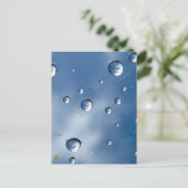 Carte Postale Les nuages reflétés dans les gouttes de ifs contre (Debout devant)