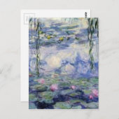 Carte Postale Les Nympheas de Claude Monet (Water Lilly) (Devant / Derrière)