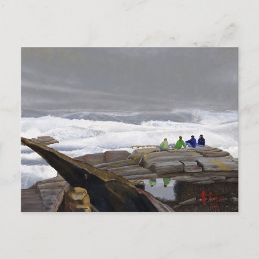 Carte Postale Les Observateurs de Vagues (Devant)