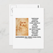 Carte Postale Les Obstacles Ne Peuvent Pas M'Écraser Fixé À Un D (Devant / Derrière)