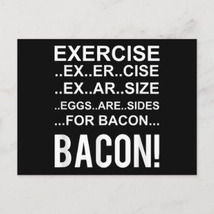 Carte Postale Les Oeufs Sont Côtés Pour Bacon ! Bacon drôle