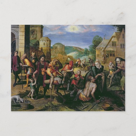 Carte Postale Les oeuvres de la miséricorde (Devant)