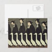 Carte Postale Les Oies, anti-clérical (Devant / Derrière)