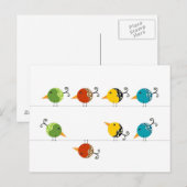 Carte Postale Les oiseaux (Devant / Derrière)