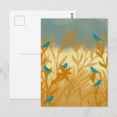 Carte Postale Les oiseaux bleus (Devant / Derrière)