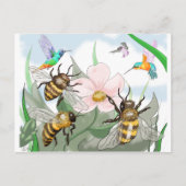 Carte Postale Les oiseaux et les abeilles (Devant)