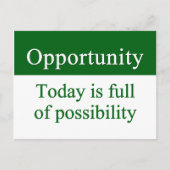 Carte Postale Les opportunités remplissent la vie (Devant)