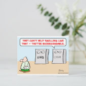 Carte Postale les ordinateurs sentent biodégradable (Debout devant)