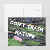 Carte Postale Les ordures dans la rivière ne détruisent pas la n (Devant / Derrière)