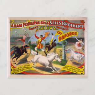 Carte Postale Les Orfords - Poster du cirque William & Ella Orfo