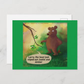 Carte Postale Les Ours Partent Dans Les Bois Drôle Rick Londres (Devant / Derrière)