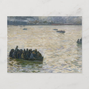 Carte Postale Les ouvriers du chantier naval rentrent chez eux s