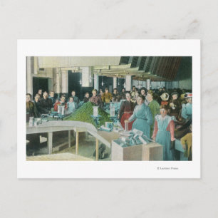 Carte Postale Les ouvriers empaquetent les raisins préformés au 