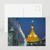 Carte Postale Les Pagodes dorées de Mandalay (Devant / Derrière)
