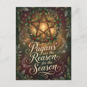 Carte Postale Les païens illustrés sont la raison de la saison