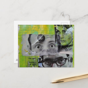 Carte Postale Les paires d'yeux regardant le journal de bricolag