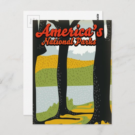 Carte Postale Les parcs nationaux américains (Devant / Derrière)