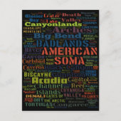 Carte Postale Les parcs nationaux des États-Unis (Devant)