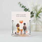 Carte Postale Les parents et l'enfant de l'école (Debout devant)