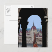 Carte Postale Les parlements hongrois "dans le cadre" ! (Devant / Derrière)