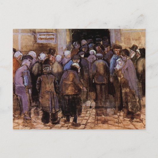 Carte Postale Les pauvres et l'argent par Vincent van Gogh (Devant)