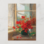 Carte Postale Les pavots par la fenêtre | Olga Wisinger-Florian (Devant)