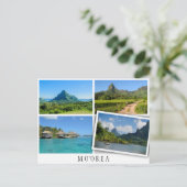 Carte Postale Les paysages de Moorea collage avec une image lâch (Debout devant)