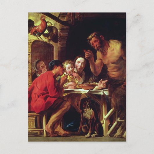 Carte Postale Les paysans et le Satyr (Devant)