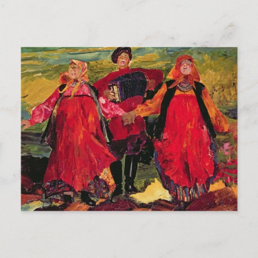 Carte Postale Les paysans russes chantent (Devant)