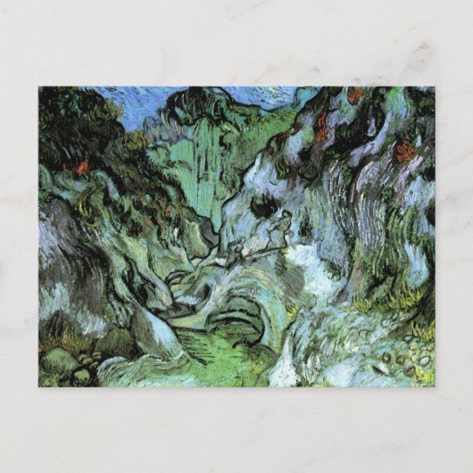 Carte Postale Les Peiroulets Ravine par Vincent van Gogh (Devant)