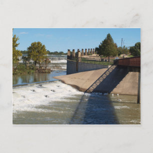 Carte Postale Les pélicans pêchent à White Rock Lake Dam & Spill