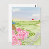 Carte Postale Les Peonies Sur Le Golf (Devant / Derrière)