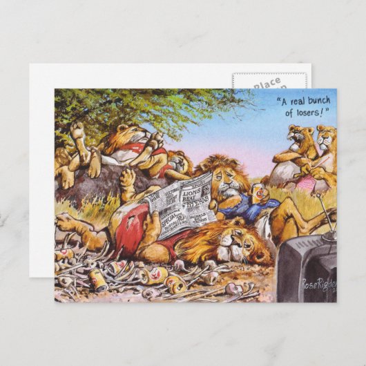 Carte Postale Les perdants ! (Devant / Derrière)