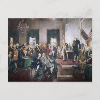 Carte Postale Les pères fondateurs signent la Constitution améri