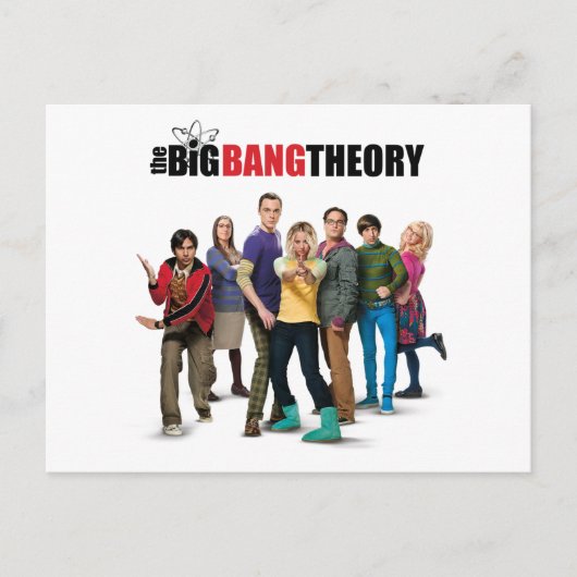 Carte Postale Les personnages de la théorie du Big Bang (Devant)