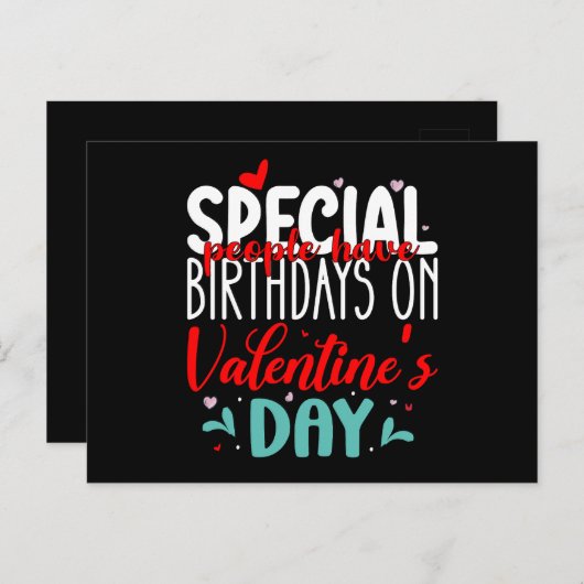 Carte Postale Les personnes spéciales ont leur anniversaire à la (Devant / Derrière)